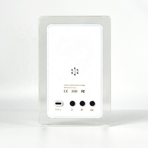 Digit Gif Digital Photo Frame Acrylic Electronic Digital Smart Photo Frame White Wholesale Clear Crystal OEM IPS Screen Ce Rohs - Product Image 3