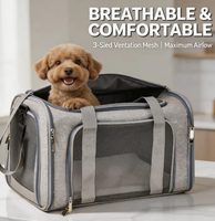 Sac de transport pliable et respirant pour chat et chien, en PU Oxford, souple, de luxe, tendance, avec fermeture éclair