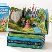 Professioneller Fabrik-Hardcover-Buchdruck Maßgefertigtes Zeichnungsbuch mit Farbigem Umschlag Kinder-Pappbuch Baby 3D Pop-up-Buch