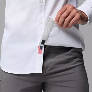 Polo de pêche de haute qualité à dos ouvert, faible MOQ, en maille respirante, avec col en forme de poisson, avec poches, manches longues et boutons. - Product Image 6