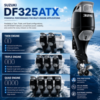 Moteur hors-bord Suzuki 325hp DF325ATX 4 temps V6 pour grand bateau de pêche, yacht de luxe et navire de patrouille