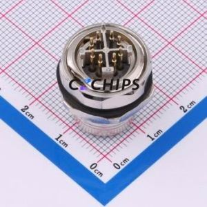 C12B-FSX-FM-8-MX-SH Circular (Cable) Connector Through hole Component (THT) Connector M12 8P Female Straight - Product Image 2