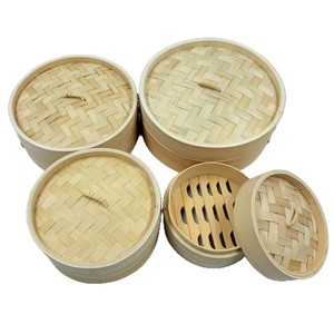 Bamboo <b>Steamer</b> Set 4 Pieces 15 18 21 24 Cm Eco Friendly For Household Commercial Use - Product Image 2