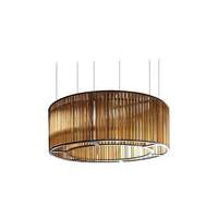 Lampe suspendue en verre au design nordique américain personnalisé, luminaires suspendus LED circulaires pour salon, villa haut de gamme, éclairage décoratif