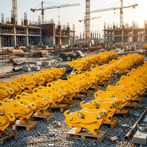 Enganche Rápido Mecánico Amarillo con Rodamiento para Excavadoras de 1.5-4 Toneladas, Construcción de Acero, 1 Año de Garantía - Product Image 1