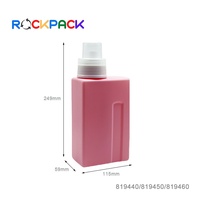 500ml/600ml/1000ml HDPE Type carré détergent à lessive bouteille rechargeable blanchisserie bouteille en plastique