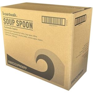 Plataforma de acampada de 4.86 pulgadas Cuchara de Sopa Desechable Blanca de Peso Medio, Cubiertos de Polipropileno, 1000 Unidades por Caja - Product Image 2