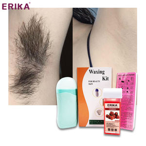 Kit de <span class=keywords><strong>cire</strong></span> à rouleau personnalisé OEM ensemble de <span class=keywords><strong>cire</strong></span> dépilatoire indolore avec applicateur pour l'épilation de salon à domicile - Product Image 6