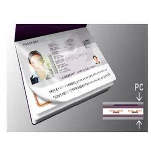 Pellicola personalizzata per il supporto della pellicola delle carte del PC della carta d'identità di sicurezza in policarbonato