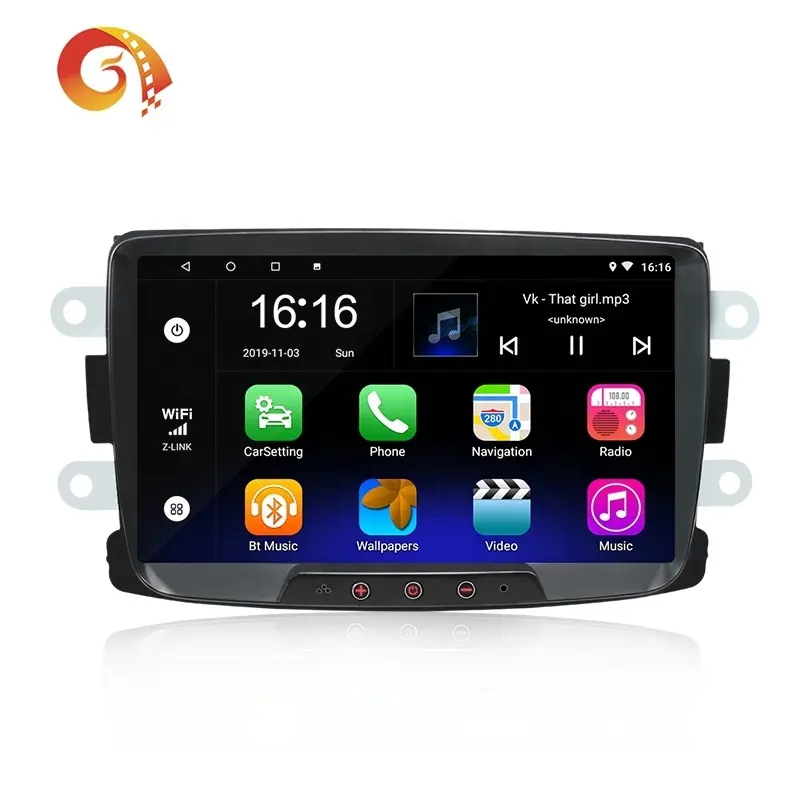 HD Car Navigation Đa Phương Tiện Player Android9.1 Stereo Xe Video Cho Renault Dacia Duster2010-2015