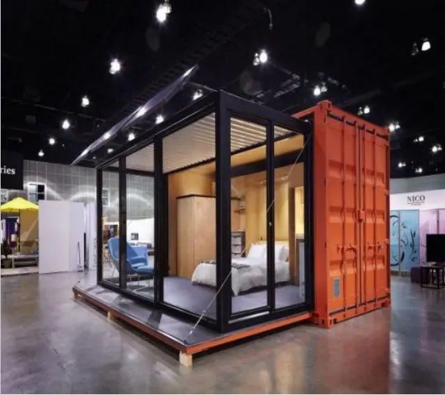 Großhandel in china hergestelltes containerhaus vorgefertigtes modulares haus bungalow flach verpacktes containerhaus zum verkauf