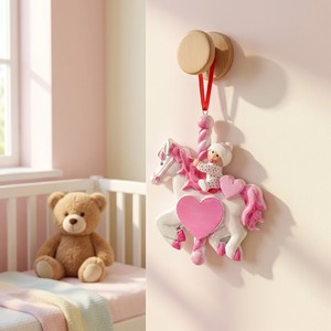 JIAXUN Nouveaux Pendentifs Miniatures en Résine Cheval Bleu pour Bébé Garçon, Thème Carrousel, Décorations de Noël et de Fêtes, Étanche - Product Image 2