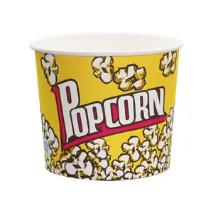 Seau à pop-corn seau d'emballage à emporter jetable cinéma pop-corn seau en papier épaissi