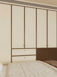 <span class=keywords><strong>Armario</strong></span> de Dormitorio de Madera Color Crema Vintage, Duradero, con Diseño Ecológico y Gran Capacidad de Almacenamiento, Muebles para el Hogar - Product Image 5