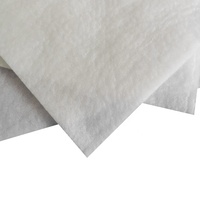 Fabrication professionnelle100 % polyester tissu non tissé feutre aiguilleté techniques non tissées en rouleaux de coton blanc