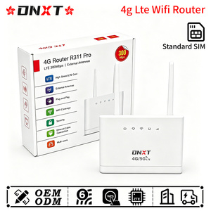 เราเตอร์ DNXT 4g lte wifi LTE Cat4 2.4GHz wifi 6 รองรับ WAN/LAN DC&12V/1A ความเร็ว 300Mbps พร้อมปุ่ม WPS สำหรับใช้งานในบ้าน - Product Image 1