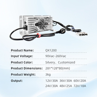 Chargeur industriel robuste au lithium 48V 60V 72V 96V à haut rendement, conception IP67 pour véhicules de manutention