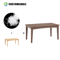 Table à manger pliable en plastique HDPE au design moderne, qualité supérieure, imperméable, résistante aux UV, meubles d'extérieur pour restaurants, parcs