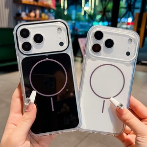 Magnetic Transparent Phone <strong>case</strong> for iPhone <strong>17</strong> 17Air 17pro <strong>17</strong> <strong>Pro</strong> <strong>Max</strong> 16 <strong>Pro</strong> <strong>Max</strong> Wireless Charging TPU +PC Back Cover - Product Image 2