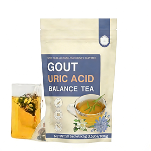 ชาสมุนไพรออร์แกนิค OEM สำหรับปรับสมดุลกรดยูริก ช่วยบรรเทาอาการเกาต์ ผสมชิโครีและรากกุดซู ช่วยทำความสะอาดไต บรรจุในกล่องแบบซอง - Product Image 3