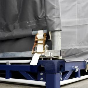 Abri de stockage industriel à toit en pente pour conteneur maritime 26'x20' à double treillis avec bâche en PVC robuste de 32 oz - Product Image 5