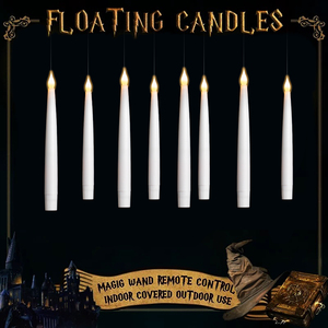 Bougie LED flottante sans flamme <span class=keywords><strong>pour</strong></span> arbre de Noël, télécommande, fonctionne sur piles, écologique, <span class=keywords><strong>magique</strong></span>, suspendue, scintillante, <span class=keywords><strong>pour</strong></span> <span class=keywords><strong>mariage</strong></span> - Product Image 5