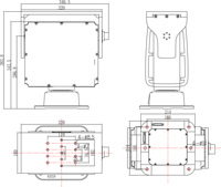 Tête motorisée panoramique/inclinaison Feiyue FY-SP51 en alliage d'aluminium, étanche IP66, charge utile maximale 65 kg, support de caméra anti-drone, brouilleur/radar