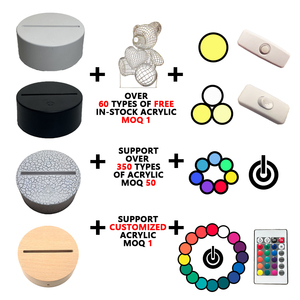 Hotsale tùy chỉnh phòng trang trí moslem USB pin 3D hồi giáo trang trí ảo ảnh Đèn Led Acrylic 3D LED ánh sáng ban đêm đèn bàn - Product Image 6