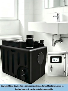 Station <span class=keywords><strong>de</strong></span> relevage des eaux usées SS304 0,1-10 bars, haute pression, intelligente, économe en énergie, faible bruit, double pompe, avec interrupteur à flotteur automatique - Product Image 2