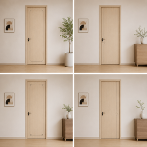Puerta Batiente Interior de Madera Personalizada al por Mayor, Duradera, Resistente a <span class=keywords><strong>la</strong></span> Humedad, con Núcleo de Madera Sólida para Proyectos de Hoteles y Apartamentos - Product Image 4