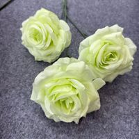 Vente directe usine – Nouvelle fleur artificielle rose diamant à 3 têtes pour décoration murale, chemin de table floral pour mariage