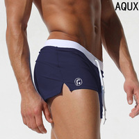 Short de bain décontracté pour homme, taille basse, en nylon tricoté importé, avec poche arrière et cordon de serrage, idéal pour la natation et les sources chaudes