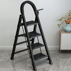 Échelle Escamotable Accordéon Robuste pour Grenier ou Combles avec Pieds Réglables - Product Image 2