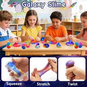 JITENG 36 Pack Galaxy <span class=keywords><strong>Slime</strong></span> Ball Non-Adhésif Anti-Stress Jouets <span class=keywords><strong>Slime</strong></span> Fournitures <span class=keywords><strong>Slime</strong></span> Transparentes Croustillantes - Product Image 5