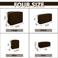Pochette de maquillage de différentes tailles, sac cosmétique en nylon résistant à l'eau, fermeture éclair multifonctionnelle, organiseur de toilette de voyage