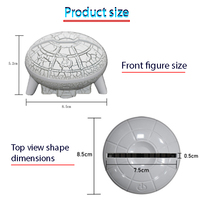 Base de Luz Nocturna LED 3D con Forma de OVNI para Pantalla Acrílica, Lámina de Resina de Cristal, Arte Decorativo RGB, 16 Colores, Alimentación por 3 Pilas AA