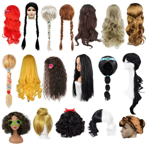 <span class=keywords><strong>Perruque</strong></span> de princesse Elsa Anna pour fille, accessoires pour fête d'Halloween, carnaval, déguisement Belle, sirène, Raiponce, Aurore, <span class=keywords><strong>Blanche</strong></span>-Neige, Ariel - Product Image 1