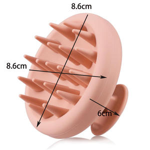 Cepillo para el Cabello de Bajo Precio con Cerdas de Silicona Suave, Masajeador de Cuero Cabelludo de Silicona, Cepillo para Champú - Product Image 2