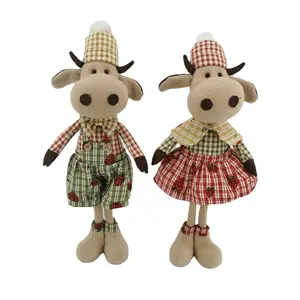 Festivegs decorazioni pasqua forniture primavera ed estate peluche bambole 43cm di altezza toro e mucca