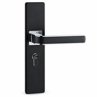 Poignée de porte moderne de luxe en acier inoxydable, quincaillerie de porte écologique pour une vie saine, quincaillerie de porte robuste pour chambre à coucher