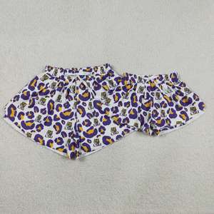 En stock: Shorts de yoga de verano con estampado de leopardo para mujer, ropa deportiva de moda al por mayor, ropa a juego para mamá e hija, ropa de boutique. - Product Image 2