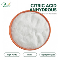 Acide citrique anhydre E330 de qualité alimentaire, granules cristallines blanches, régulateur d'acidité pour les boissons