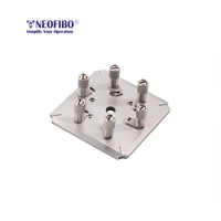 Soporte de Pulido de Fibra Óptica para Ferrules de PC de 6 Posiciones para Ferrules de 1.25 mm Compatible con Tipos de Conector FC/SC/LC/ST