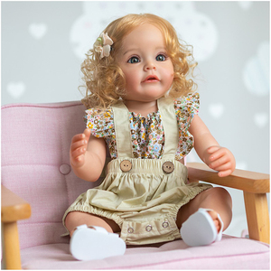 LK 2024 año 26 pulgadas silicona Reborn Baby simulación <span class=keywords><strong>muñeca</strong></span> con biberón corto Rubio pezón sandalias pañales - Product Image 3