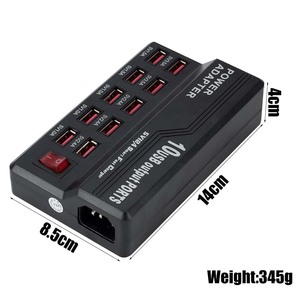 Multi 10 puertos 12A 60W cargador rápido USB estación de <span class=keywords><strong>carga</strong></span> <span class=keywords><strong>rápida</strong></span> para <span class=keywords><strong>Samsung</strong></span> teléfono móvil tableta adaptador de <span class=keywords><strong>carga</strong></span> <span class=keywords><strong>rápida</strong></span> - Product Image 3