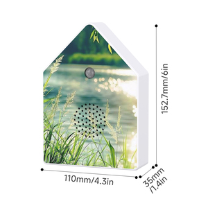 Macchina del suono di musica degli uccelli innescata dal movimento Forest <span class=keywords><strong>Bird</strong></span> Sound Sound Speaker calmante per cinguettio degli uccelli scatola di terapia del rumore bianco - Product Image 6