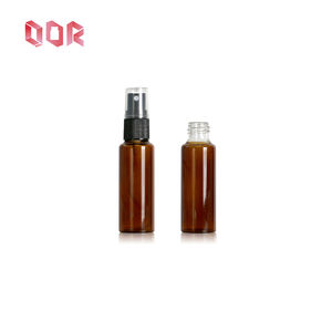 Bouteille en verre d'huile essentielle transparente ambrée épaisse et haute de 30 ml, bouteilles de parfum en verre avec bouchon pulvérisateur noir doré, personnalisable - Product Image 4