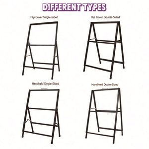 Advertising Display Black Aluminum Double Side a Frame Poster Display Stand Medal A-Frames for Double Sided Open House Signs - Product Image 2