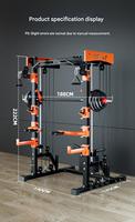 Cage de musculation multifonctionnelle intégrée avec Smith Machine, support à squats et extension de jambes à charge par broches, en acier, usage commercial