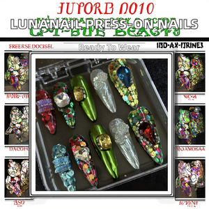 เล็บปลอมแบบกดติด Lunalail ABS ลายเฟรนช์แมนิคิวร์ พร้อมกาว ใช้ซ้ำได้ รูปทรงอัลมอนด์ยาว สำหรับนิ้วมือ 10 ชิ้น - Product Image 2